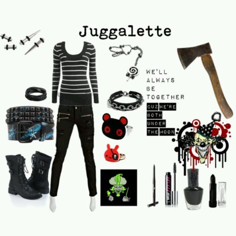 Juggalette <3 How To Dress Like A Juggalo, Icp Juggalo Costume, Juggalo Outfit Ideas, Juggalo Clothes, Juggalette Outfit, Juggalo Outfit, Juggalette Makeup, Juggalo Family, Punk Guys