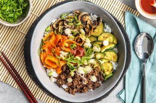 Korean Beef Bibimbap Beef Bulgogi Bowl, Bulgogi Bowl, Bibimbap Recipe, Tostada Recipes, Bulgogi Recipe, Resep Pasta, Rice Bowls Recipes, Bulgogi Beef, Korean Beef