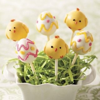 Easter Cake Pops Chick Cake Pops, Cake Pop Prices, Easter Egg Cake Pops, Chick Cake, Easter Cupcakes Easy, Easter Basket Cake, Cupcakes Decorating, Easter Cake Pops, Cake Pop Recipe