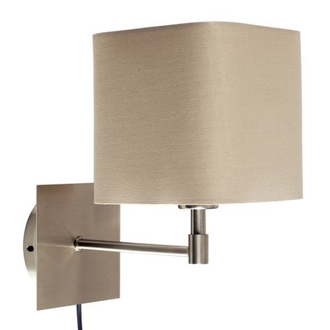 Square Lamp Shades, Wall Light Fittings, Plug In Wall Lights, Bedroom Lights, Bedside Wall Lights, Wall Spotlights, Lounge Lighting, Brushed Chrome, Indoor Wall Lights