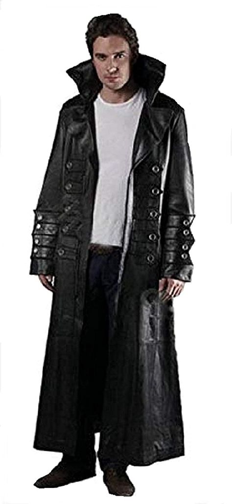 Mens Sexy Real Black Leather Long Matrix Goth Trench Coat Gothic -T4 (Large) at Amazon Men’s Clothing store Goth Trench Coat, Leather Goth, Gothic Coat, Goth Steampunk, Gothic Men, Scene Girl, Van Helsing, Diesel Punk, Coat For Men