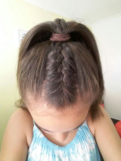 French braid into a high ponytail. French Plait Into Ponytail, French Braid To High Ponytail, French Braid Into High Ponytail, French Braid High Ponytail, Braid Into High Ponytail, High Ponytail Braid, Tennis Hair, Ponytail High, A High Ponytail