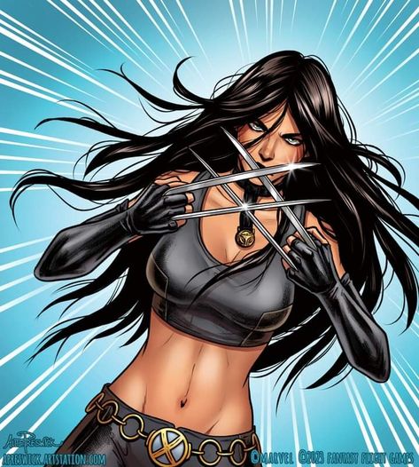 Wolverine/X 23 (Laura Kinney) - X MEN X 23 Laura Kinney, X-23 Fanart, X-23 Comic, Laura Kinney, Dolly Castro, Concept Art Tutorial, Deadpool Wolverine, Man Character, Marvel Comics Art