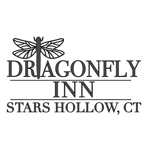 Dragonfly Dragonfly Inn Logo, Dragon Fly Inn, Gilmore Girls Tattoo, Dragonfly Svg, Dragon Svg, Dragonfly Inn, Girls Tattoo, Stars Hollow, Dragon Fly