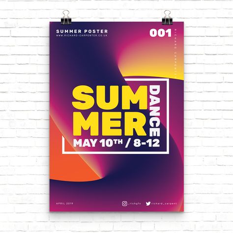 Blend Tool Poster, Summer Poster Design, Poster Design Tutorial, Tool Poster, Poster Design Tutorials, Blend Tool, Adobe Illustrator Tutorial, Summer Poster, Adobe Illustrator Tutorials