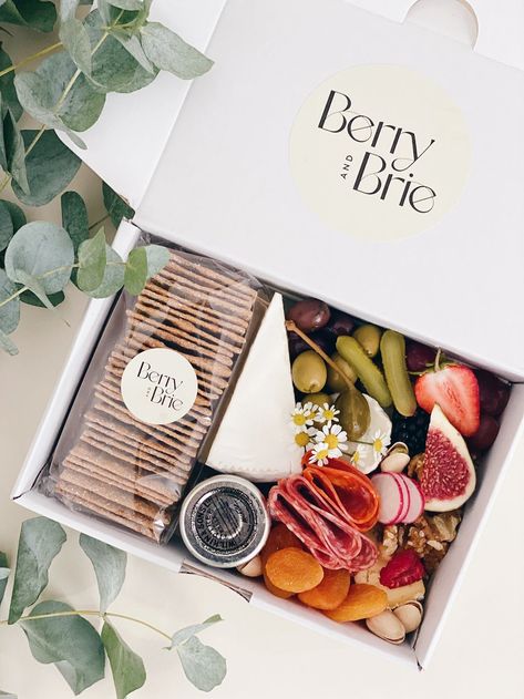 Fruit Garnish, Charcuterie Gifts, Graze Box, Picnic Box, Cheese Box, Charcuterie Inspiration, Charcuterie And Cheese Board, Charcuterie Recipes, Three Cheese