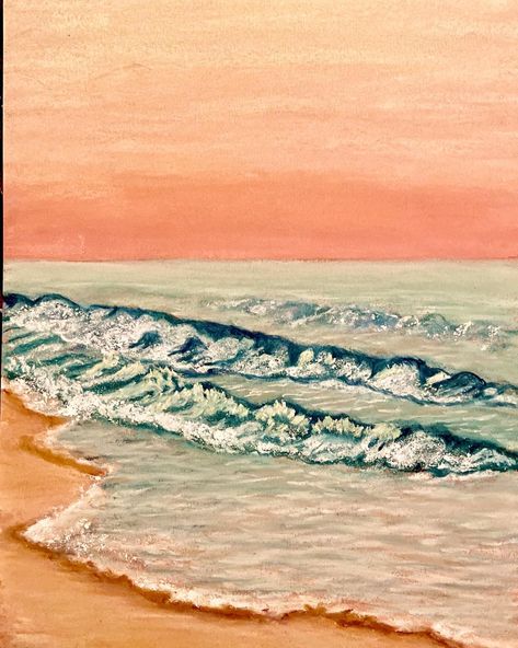 Anabella Cortes Art on Instagram: “Bahamas pink sand beach painted with pastels using Canson pastel paper.#bahamas #pinksandbeach #pink #pinksand #bermuda #bermudabeach…” Pastels Paintings, Bermuda Beaches, Pink Sand Beach, Bahamas Vacation, Water Adventure, Pastel Paper, Pink Sand, Beach Painting, Pastel Painting