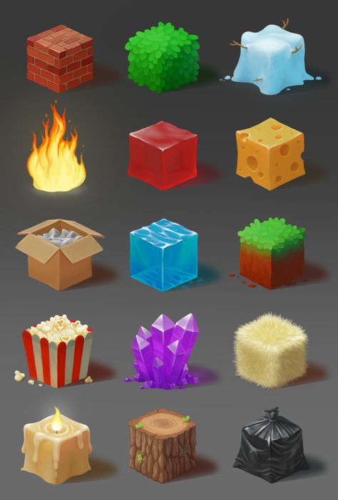 ArtStation - Material study 1 Texture Study, Isometric Cube, Cube Games, Texture Drawing, Hand Painted Textures, Brick Texture, Digital Art Beginner, Game Ui Design, Drawing Studies