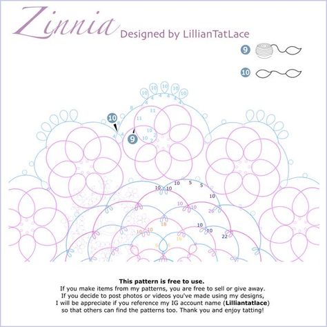 Zinnia (Free tatting doily pattern) – Lilliantatlace Tatting Doily, 3000 Followers, Tatting Tutorial, Doily Pattern, Needle Tatting, Tatting Patterns, Doily Patterns, You Have No Idea, Lace Patterns