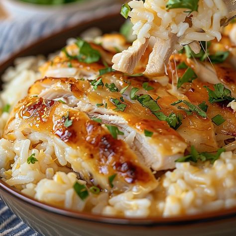 Angel Chicken Rice is a beloved comfort food casserole known for its creamy texture and rich flavors. This dish combines tender chicken, fluffy rice, creamy cheeses, and a blend of seasonings, baked to perfection for ... READ MORE Comfort Food Casserole, Angel Chicken, Creamy Chicken And Rice, Chicken Rice Casserole, Fluffy Rice, Baked Chicken Tenders, Homecooked Meals, Rice Ingredients, Steamed Vegetables