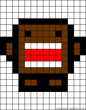 Perler Beads Y2k, Domo Pixel Art, Domo Kandi Pattern, Domo Perler Beads, Scene Pixel Art, Emo Pixel Art, Y2k Pixel Art, Grunge Pixel Art, Cute Pixel Drawing