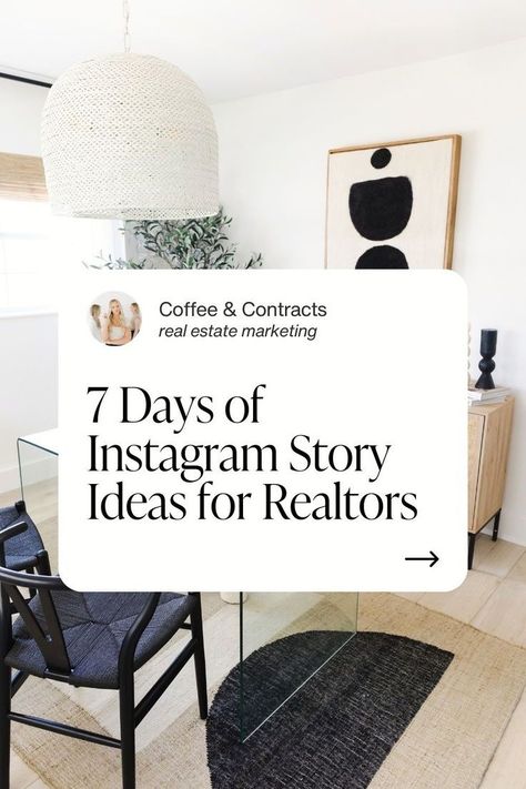 Engaging Instagram Story Ideas, Best Instagram Profile, Real Estate Instagram Stories, Real Estate Post Ideas, Real Estate Instagram Post, Ideas For Instagram Stories, Realtor Instagram, Social Media Captions, Real Estate Contract