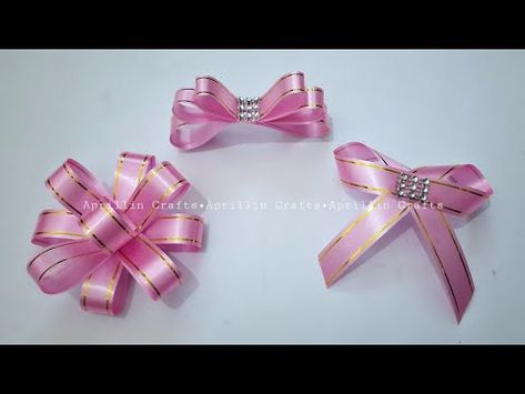 Diy 3 cara mudah membuat pita kado unik - YouTube Membuat Pita Tutorials, Cara Mengikat Pita Kado, Cara Membuat Pita Tutorials, Cara Buat Pita, Tutorial Pita, Diy Pita, Membuat Pita, Pita Merah, Diy Bucket