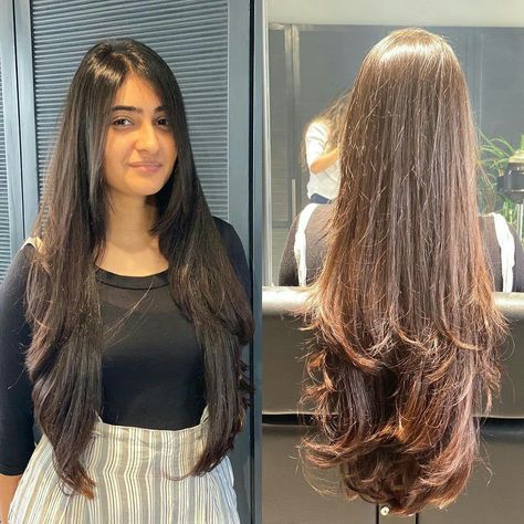 2023 Long Hairstyles, New Long Haircuts, Types Of Layers, Layers Haircuts, Haircuts For Long Hair Straight, Haircuts For Summer, Indian Hair Cuts, Haircuts For Girls, Haircuts Long