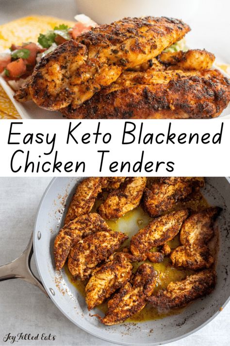 Keto Blackened Chicken, Chicken Breast Recipes Quick, Blackened Chicken Tenders, Tender Recipes, Chicken Tenders Recipe, Chicken Tenderloin Recipes, Chicken Tender, Blackened Chicken, Joy Filled Eats