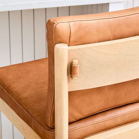 Halsey Leather Bar & Counter Stool | West Elm Counter Stools With Backs, Island Stools, Leather Kitchen, Leather Counter Stools, Leather Stool, Leather Repair, Leather Bar Stools, Leather Bar, Bar Counter