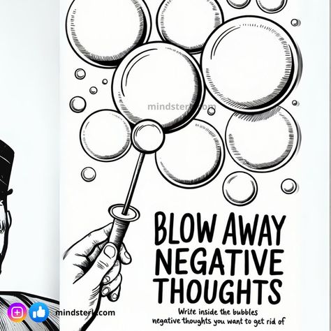 Write Your Negative Thoughts you Want to Get Rid Of ! Negative Thoughts, Bubbles, Writing, Quotes