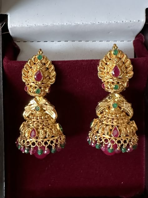 Gold Buttalu Designs, Buttalu Earrings Gold, Buttalu Designs, Chandbali Earrings Gold, Full Bridal Jewellery Set, Gold Buttalu, Latest Earrings Design, Silver Payal, Gold Earrings For Kids