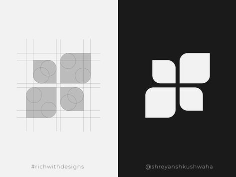 Petal Logo Mark | Breakdown by Shreyansh Kushwaha Petals Logo Design, Logo Breakdown Design, Grpahic Design, Logo Symbol, Logo Mark, Design Concepts, Architecture Firm, Shape Design, Graphic Design Logo