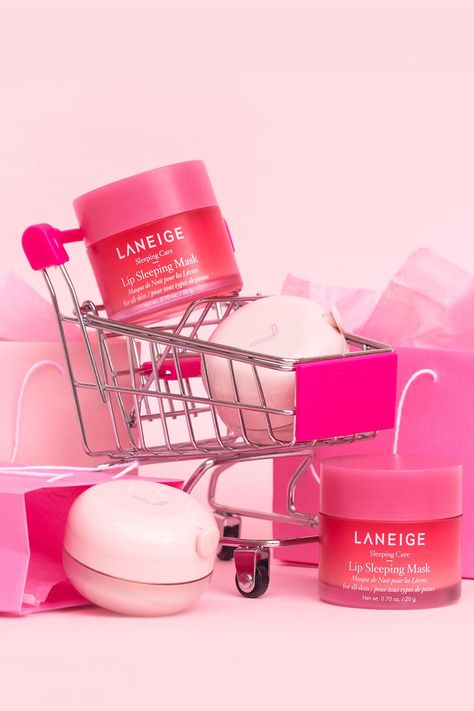 Laneige Product Photography, Makeup Product Photoshoot, Laneige Lip Balm, Lip Care Products, Skincare Products Photography, Laneige Lip, Cosmetics Photography, Laneige Lip Sleeping Mask, Beauty Products Photography