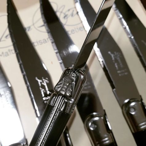 If there was one of our products worthy of a mention, its our Laguiole cutlery. A worthwhile investment. We have a little more info on our blog about Laguiole cutlery and why there is often such a differences in pricing out there. The links in our bio. #giftideas #frenchlifestyle #knives #thiersfrance #laguiolecutlery #frenchlife #brocantestyle #frenchcountrydecor #farmhousekitchen #finedining #cutlery Cutlery Ettiquet, Cutco Knife, Cutlery For Restaurant, Laguiole Cutlery, Laguiole Knife, French Lifestyle, French Country Decorating