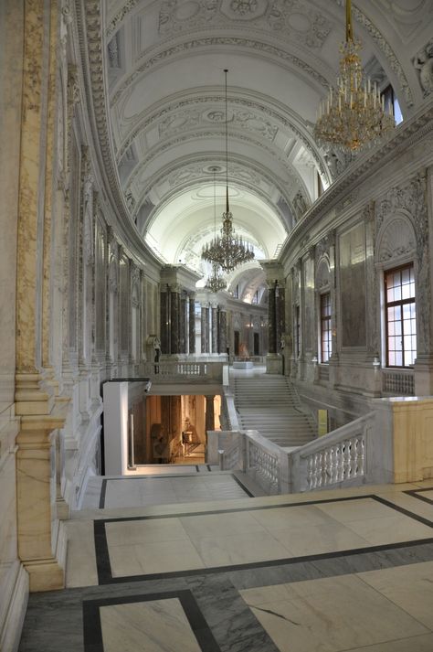 Staircase, Hofburg Palace, Vienna, Austria Hofburg Palace Vienna, Hofburg Palace, Classical Interior, World Most Beautiful Place, Palace Interior, Minimalist Interior Design, Classical Architecture, Grand Staircase, Vienna Austria