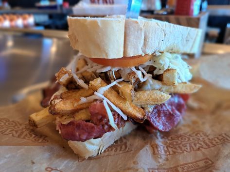 Primanti Brothers, Man Sandwiches, Pittsburgh Restaurants, Beer Mustard, Sandwich Shop, Sandwich Shops, Awesome Food, Provolone Cheese, Corned Beef