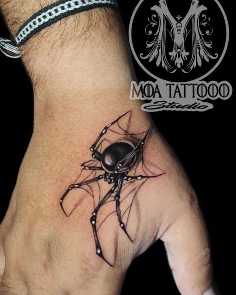 8 Ball Spider Tattoo, Spider Hand Tattoo, Black Widow Spider Tattoo, Back Of Hand Tattoos, Marvel Tattoo Ideas, Taking Appointments, Where Tattoo, Cobra Tattoo, Animal Sleeve Tattoo