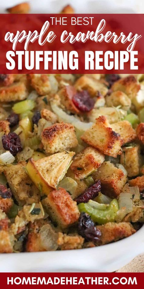 Cranberry Stuffing, Vegetarian Stuffing, Season Recipes, Homemade Stuffing, Stuffing Recipes For Thanksgiving, Holiday Dressing, Best Thanksgiving Recipes, Vegetarian Thanksgiving, Vegetarian Sides