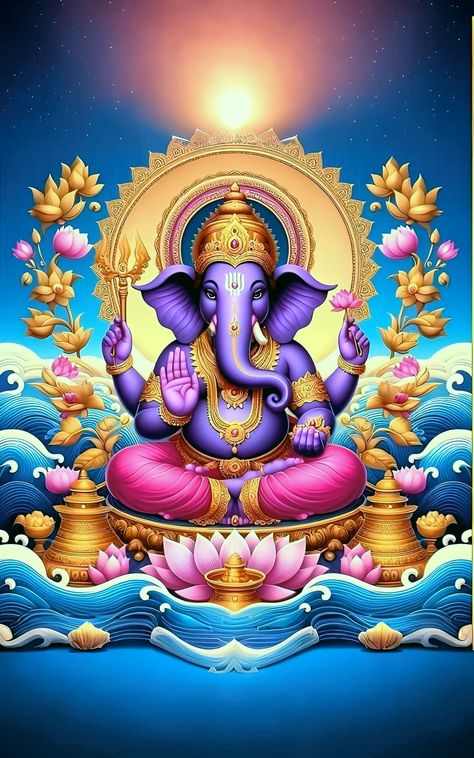 Ganesh Ji Ka Photo, Jay Ganesh, Ganesha Artwork, Ganapati Bappa, Morning Wednesday, Shiva Shankara, Shri Ganesh Images, Ganesha Tattoo, Surya Namaskar