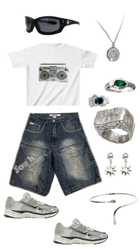 #y2k #streetwear #shorts #festivaloutfit #summer2024 #fashion #babytee #vintage Ahs Style Men, Outfit Inspo For Men, Outfit Ideas Shirt, Ahs Style, Shirt Outfit Ideas, Men Outfit Ideas, Street Style Outfits Casual, Shirt Design Ideas, Silly Clothes