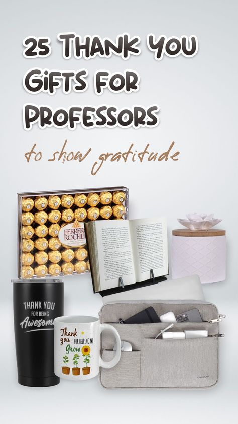 here we will help you choose the best piece of memorabilia for your professors. In fact, we have curated 25 thank you gifts for professors that are inspiring, lovely, appropriate, memorable, and fancy! #christmasideas #giftideas #thebestgift #christmasgiftideas #usefulgifts #christmasgift #gifts #giftsforchristmas #coolgifts #funfacts #facts #awesomefacts #awesomeinvention #awesomegadget Thank You Gifts For Career Day Presenters, Graduation Gift For Professor, College Professor Gifts, Nursing Professor Gifts, Professor Gift Ideas, Thank You Gifts For Men, Professor Gifts, Gift For Professor, Gifts For Professors