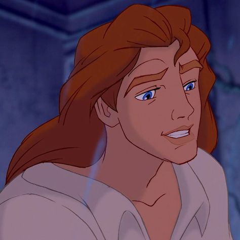 Even Prince Adam (human 'Beast') is a ginger ;) Prince Adam Disney, Fera Disney, Prince Hair, Prince Adam, Disney Prince, Prince Eric, Film Disney, Disney Princes, Disney Boys