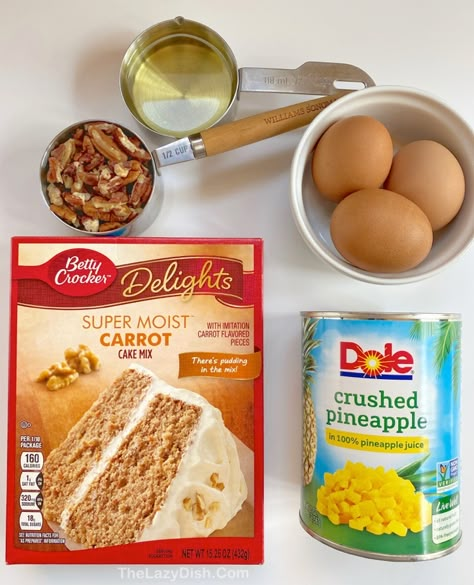 Easy Carrot Cake Muffins (Made With a Box of Cake Mix & Pineapple!)