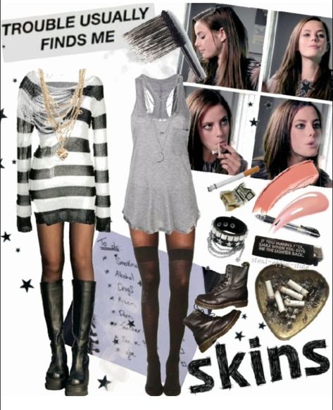 Effy Stonem Costume, Effie Stonem Outfits, Effie Outfits, Effy Stonem Outfit Inspired, Effy Stonem Outfit Style, Effy Stonem Outfit Ideas, Effy Stonem Aesthetic Clothes, Effy Skins Outfits, Effy Stonem Aesthetic Outfit