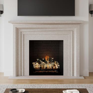 Explore a durable stone fireplace surround to complete your fireplace style. Suitable for all types and styles. Expert customer service and fast, free shipping available. Gas Fireplace Mantel, Fireplace Style, Cast Stone Fireplace, White Mantel, Fireplace Mantel Surrounds, Stone Fireplace Mantel, Stone Fireplace Surround, Stone Mantel, Mantel Surround