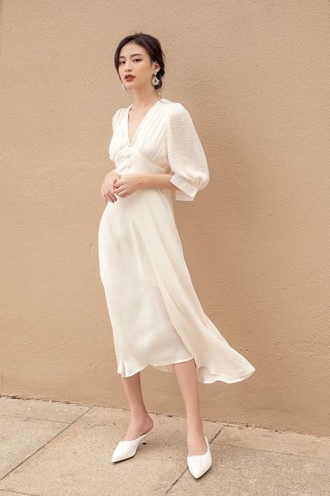 white dress #spring Denim Attire, White Dress Spring, White Dresses Graduation, White Mini Dress Graduation, White Mini Dress Outfit, 파티 드레스, Mini Dress Formal, Red Cocktail Dress, Dress For Summer