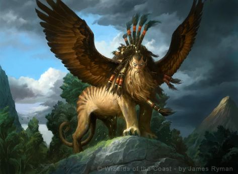 MtG Art: Sphinx of Magosi from Rise of the Eldrazi Set by James Ryman - Art of Magic: the Gathering Sphinx Mythology Art, Greek Mythological Creatures, Mtg Art, Fantasy Monster, Mythological Creatures, Mystical Creatures, Magic Art, Creature Concept, Fantasy Illustration