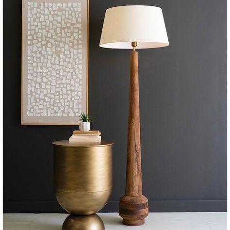 Wooden Tall Floor Lamp Wood Floor Lamps Living Room, Papie Mashe, Tall Floor Lamp, Wooden Floor Lamp, Antique Floor Lamps, Unusual Lamps, Lamp Inspiration, Reading Corners, Floor Lighting