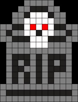 Gravestone Pony Beads Halloween, Ghost Face Pixel Art Grid, Gothic Perler Bead Patterns, Haunted House Perler Bead Patterns, Perler Bead Halloween, Grim Reaper Perler Beads, Horror Perler Beads, Tiny Perler Bead Patterns, Skelanimals Perler Bead Pattern