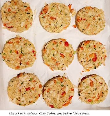 Imitation Crab Cakes uncooked, ready to freeze Seafood Cakes, Frozen Crab Cakes, Crab Cake Burgers, Fake Crab, Meat Cake, Crab Meat Recipes, Crab Cake Recipe, Chipotle Aioli, Crab And Lobster