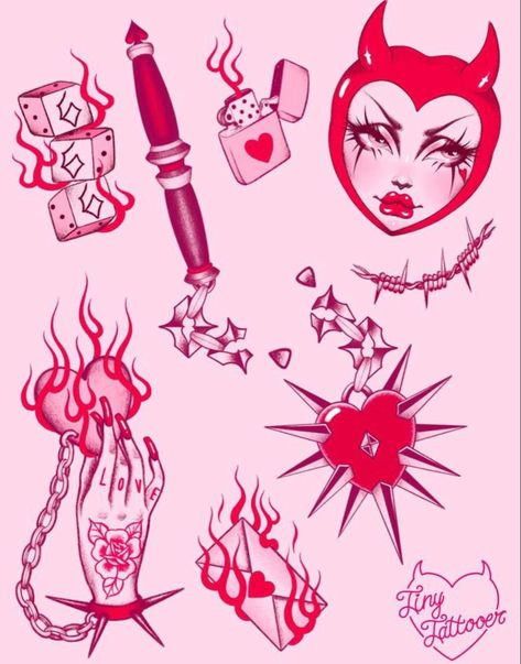 Heart Face Tattoo, Valentines Flash, Pink Pony Club, Club Tattoo, Ear Tattoo Ideas, Ear Tattoos, Japan Tattoo Design, Tattoo Flash Sheet, Spooky Tattoos