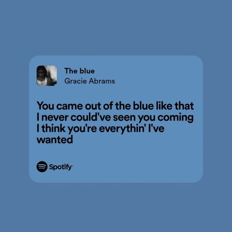 The Blue Gracie Abrams Lyrics, The Blue Gracie Abrams, Lyrics Gracie Abrams, Blue Song Lyrics, Ruby Gillis, Blue Lyrics, Gracie Abrams Good Riddance, Keeping 13, Binding 13