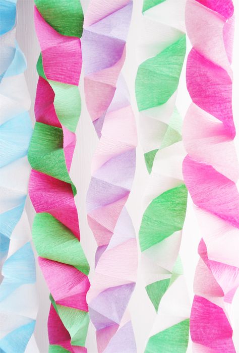 Different Ways To Hang Streamers, Decorate With Streamers Ideas, Streamers For Birthday Party, Tissue Paper Streamers, Decorating With Streamers Ideas, Outdoor Streamer Decorations, How To Decorate With Crepe Streamers, Party Streamers Ideas, How To Decorate With Streamers Easy