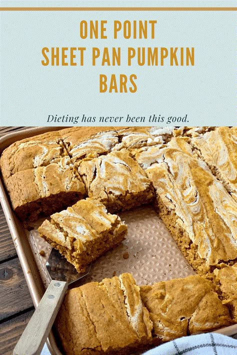 Sheet Pan Pumpkin Bars, Weight Watcher Desserts, Crustless Pumpkin Pie, Pumpkin Pie Cheesecake, Weight Watchers Recipes Desserts, Points Recipes, Ww Desserts, Pumpkin Bars, Weight Watchers Desserts