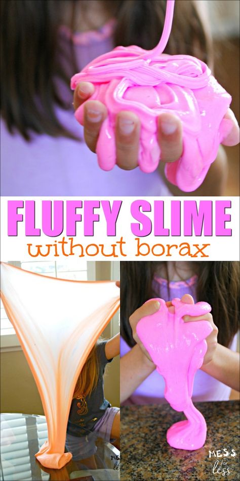 My kids came to me recently wanting to make a Fluffy Slime Recipe without Borax. Fluffy slime has a different consistency than regular slime, but it is every bit as fun! #slime #slimerecipe #boraxfreeslime Slime Projects, Slime Without Borax, Borax Free Slime, Kids Slime, Fun Slime, Fluffy Slime Recipe, Sticky Slime, Borax Slime, Making Fluffy Slime