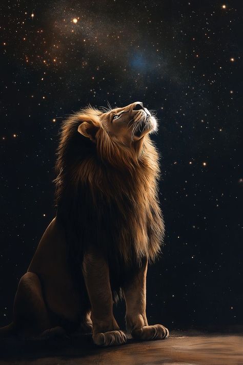 Lion Standing, Animal Warrior, Judah And The Lion, Looking At The Stars, Big Cats Photography, The Lion Sleeps Tonight, Lion Quotes, Backgrounds Girly, Lion Love