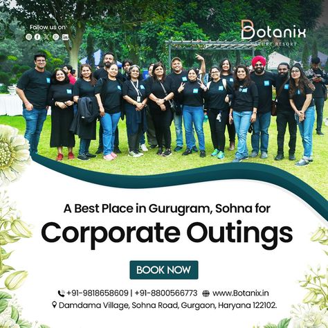 Discover the ideal venue for your corporate group outing at Botanix Nature Resort! Book now for an unforgettable experience🌄🍃 🌟 FEATURES: ✅ Team Building Activities ✅ Adventure Sports ✅ Nature Walks ✅ Scenic Beauty ✅ Delicious Cuisine Book your corporate retreat today! +91-9818658609, +91-8800566773 Visit us at: www.Botanix.in #corporateouting #teambuildingevent #natureresort #botanixresort #corporateretreat #adventuretime #naturelovers #workandplay #teambonding #corporateescape Team Outing, Nature Resort, Team Bonding, Corporate Retreat, Team Building Events, Building Activities, Team Building Activities, Adventure Sports, Scenic Beauty