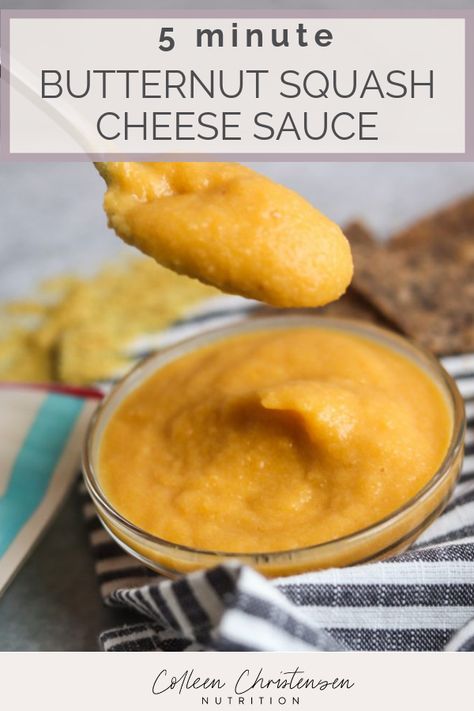 Butternut Squash Cheese Sauce, Squash Cheese Sauce, Queso Pizza, Dairy Free Mac And Cheese, Dietitian Recipes, Butternut Squash Sauce, Vegan Nachos Cheese, Cheese Queso, Cheesy Broccoli