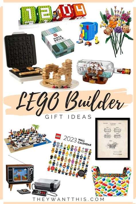 LEGO Gift Ideas Unique Lego Gifts, Gifts For Lego Lovers Adults, Lego Gift Ideas For Boyfriend, Lego Gift Basket, Lego Gifts For Boyfriend, Lego Diy Gifts, Diy Lego Gifts, Lego Gift Ideas, Lego Christmas Gifts